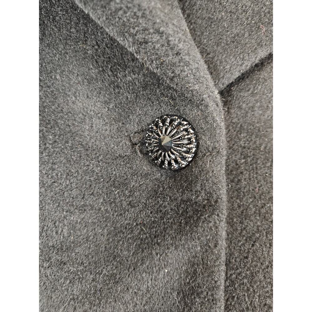 White House Black Market Wool Angora Long Black C… - image 2